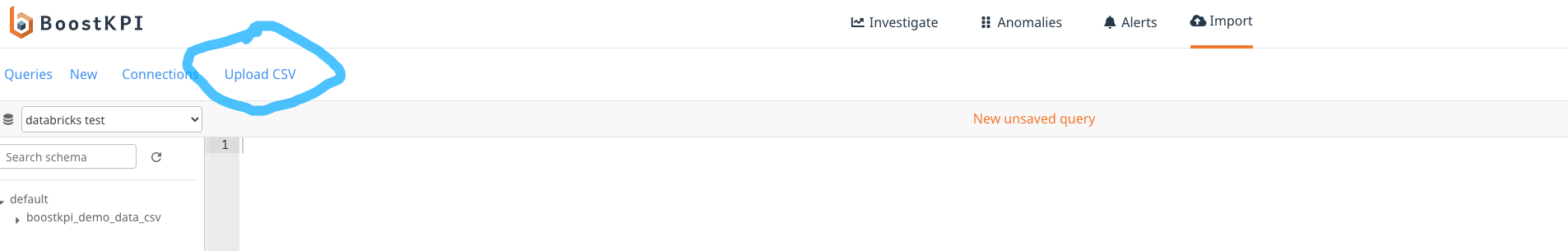 Upload CSV: image